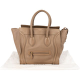 Céline Brown Calfskin Leather Luggage Handbag