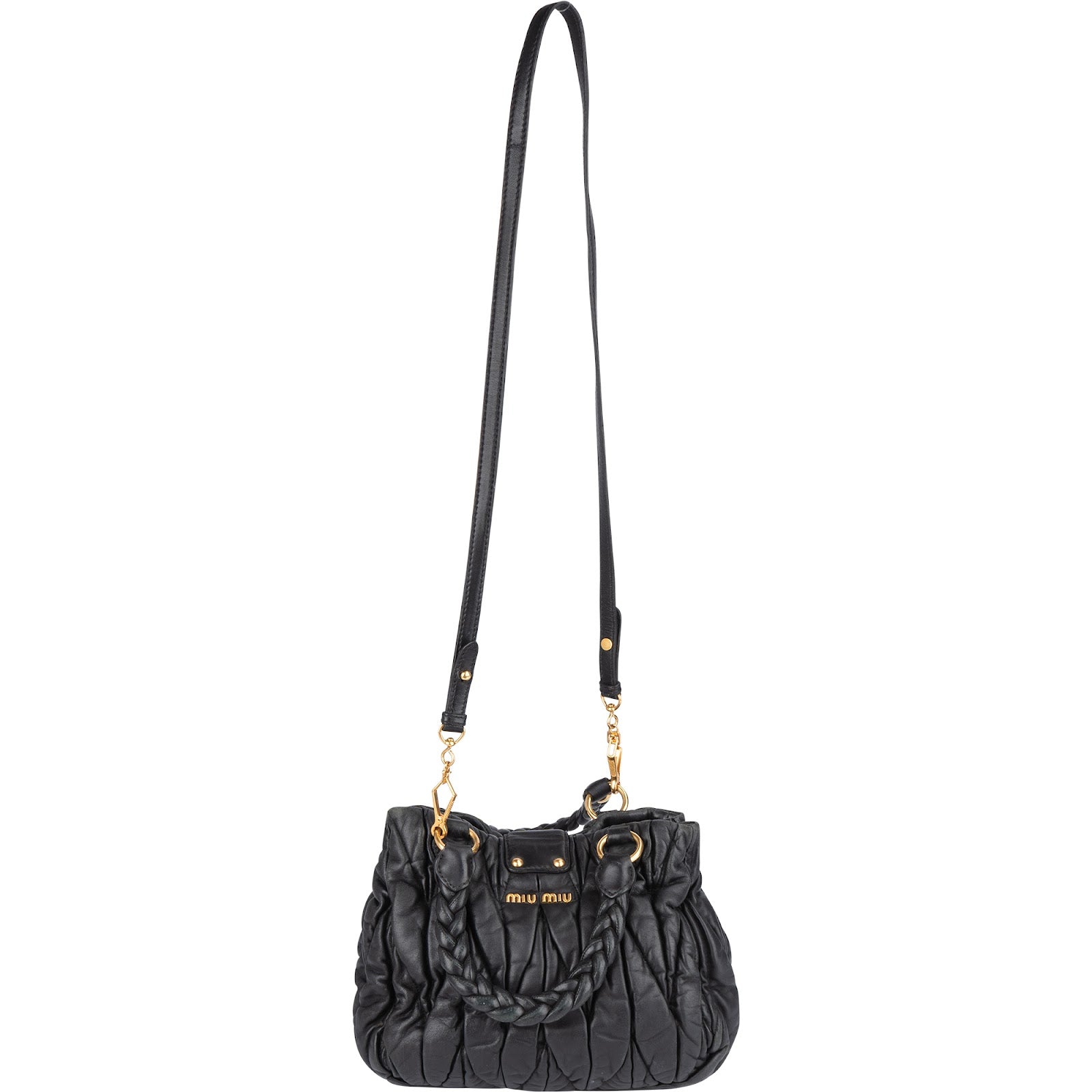 Miu Miu Quilted Leather Handbag - vintageandkickz