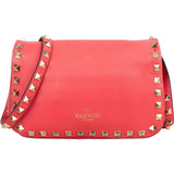 Valentino Garavani Pink Leather Rockstud Flap Crossbody Bag
