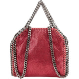 Stella McCartney Metallic Shaggy Mini Falabella Fold Over Tote Crossbody Handbag