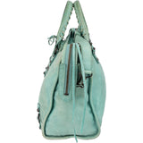 Balenciaga Light Green Leather Classic City Handbag