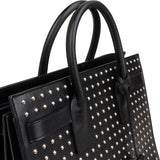 Saint Laurent Grained Leather Studded Sac de Jour Handbag