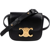Celine Shiny Calfskin Mini Triomphe Crossbody Bag