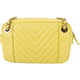 Chanel Quilted Lambskin Chevron V Bowling Camera Crossbody Bag