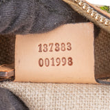 Gucci Leather and Canvas Flora Bamboo Handbag