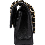 Chanel Quilted Caviar Leather Small Double Flap Shoulder Bag