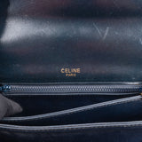 Celine Navy Boxcalf Leather Horse Carriage Triomphe Shoulder Bag