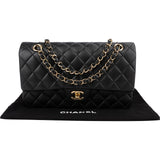 Chanel Quilted Lambskin Medium Double Flap Shoulder Bag