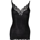 Saint Laurent Black Laced Trimmed Camisole Silk Top (S)