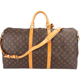 Louis Vuitton Monogram Canvas Keepall 55 Bandoulière Travel Bag