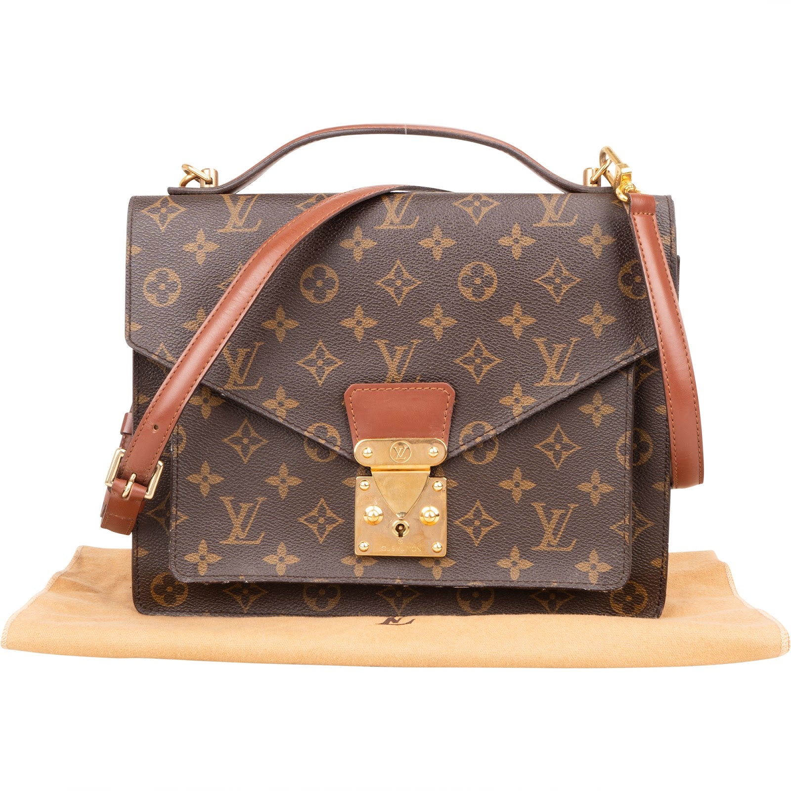 Louis Vuitton Monogram Canvas Monceau Handbag - vintageandkickz