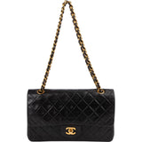 Chanel Quilted Lambskin 24K Gold Medium Double Flap Shoulder Bag