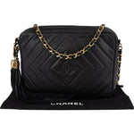 Chanel Quilted Lambskin Chevron Camera Crossbody Bag - vintageandkickz