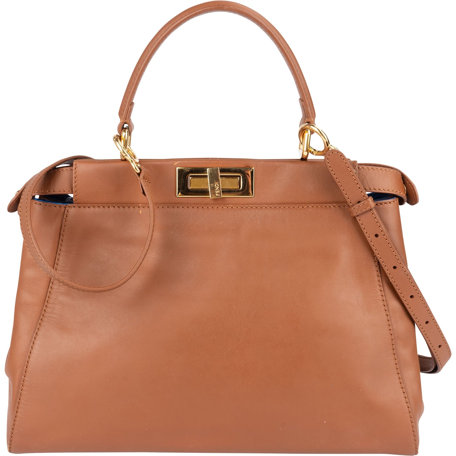 [🔄️B23 / F60] Fendi Calfskin Peekaboo Regular Handbag - vintageandkickz