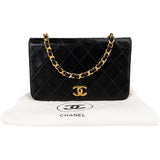 Chanel Quilted Lambskin Small 24K Gold Single Flap Shoulder Bag