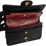 Chanel Quilted Lambskin 24K Gold Small Double Flap Shoulder Bag