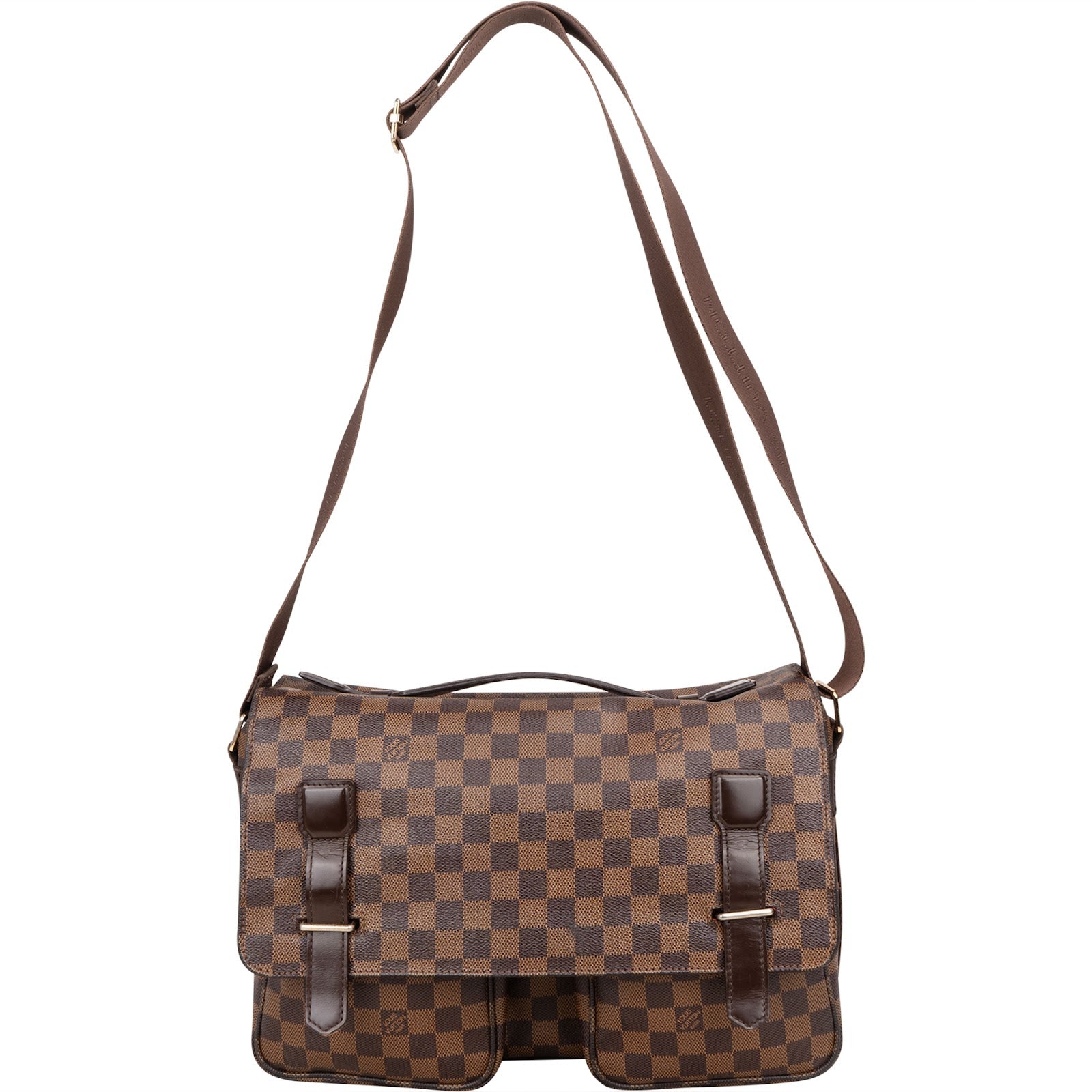 [🔄️B07 / F12] Louis Vuitton Monogram Damier Ebene Canvas Broadway Crossbody Bag - vintageandkickz