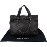 Chanel Lambskin On The Road CC Tote Handbag