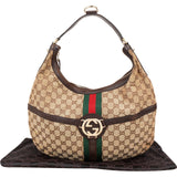 Gucci Monogram GG Canvas Britt Hobo Shoulder Bag