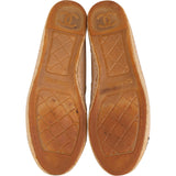 Chanel Beige Leather CC Cap Toe Espadrilles Shoes (37)