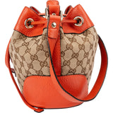 Gucci Monogram GG Canvas Small Bucket Crossbody Bag