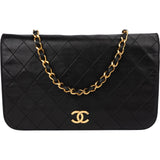 Chanel Quilted Lambskin Medium 24K Gold Single Flap Shoulder Bag