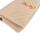 Saint Laurent Chevron Raffia Matelassé Envelope Crossbody Bag