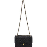 Chanel Quilted Caviar Leather Jumbo Double Flap Crossbody Bag
