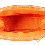 Prada Orange Saffiano Lux Leather Micro Galleria Crossbody Handbag