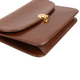 Christian Dior Brown Leather Vintage Flap Small Shoulder Bag