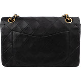 Chanel Quilted Lambskin Small 24K Gold Double Flap Shoulder Bag