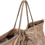 Valentino Garavani Leather Rose Large Tote Shoulder Bag
