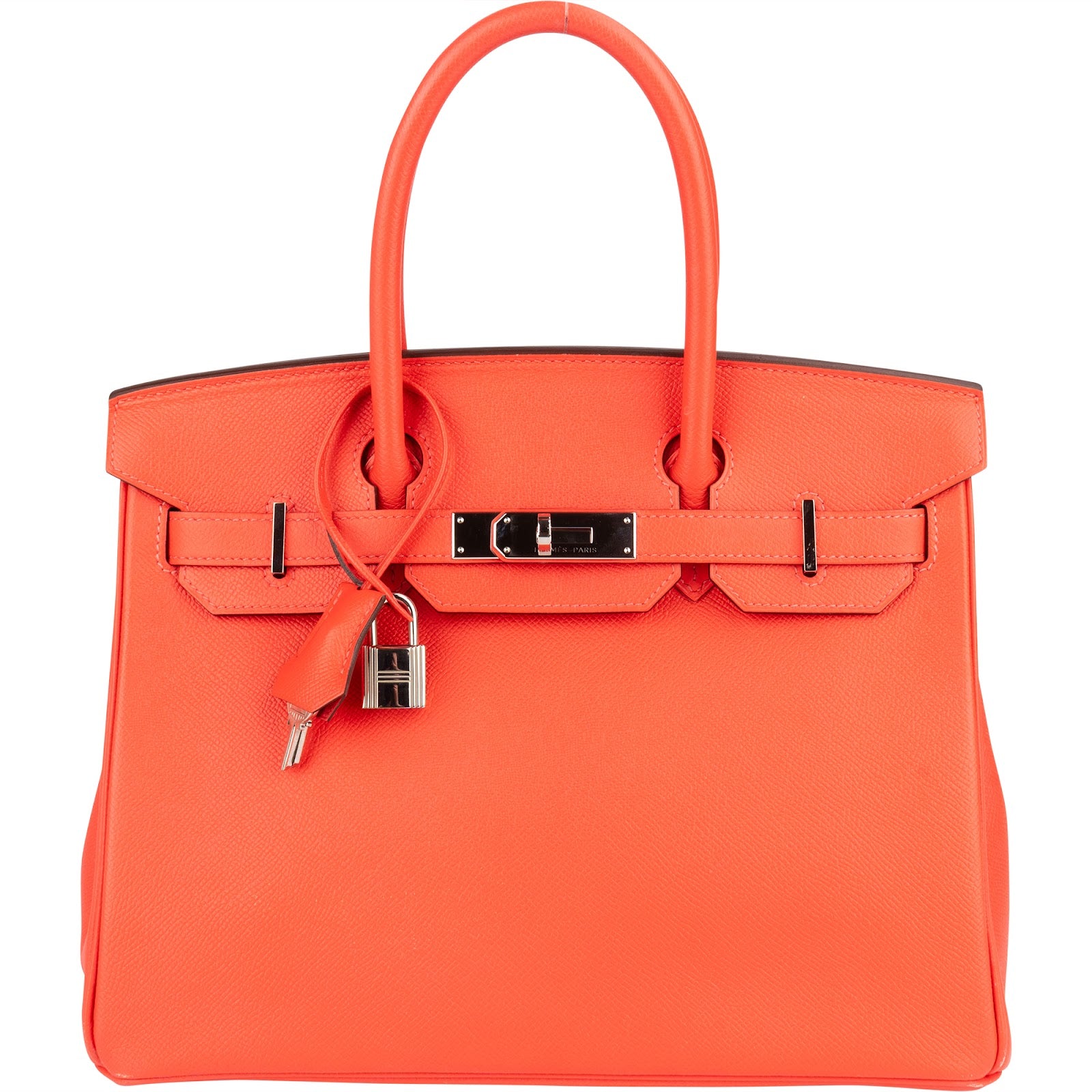 Hermès Coral Epsom Leather Birkin 30 Handbag - vintageandkickz