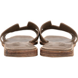 Hermès Taupe Epsom Leather Oran Sandals (36)
