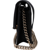 Gucci Grained Leather Interlocking GG Wallet On Chain Crossbody Bag