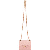 Chanel Quilted Lambskin 24K Gold Single Flap Crossbody Bag