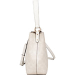 Coach White Monogram Mollie Bucket Handbag - vintageandkickz