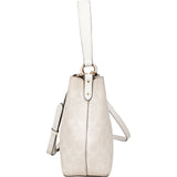 Coach White Monogram Mollie Bucket Handbag - vintageandkickz