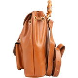 Gucci Pebbed Leather Bamboo Handle Small Backpack
