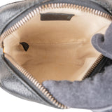 Gucci Pebbled Leather Vintage Emblem Small Crossbody Bag