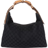 Gucci Monogram GG Canvas Horsebit Hobo Shoulder Bag