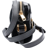 Gucci Suede Crinkled Patent Leather Ophidia Small Crossbody Bag