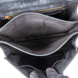 Miu Miu Black Grained Leather Madras Top Handle Handbag