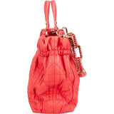 Christian Dior Red Quilted Leather Delices Handbag
