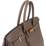 Hermès Taupe Togo Leather Birkin 35 Handbag