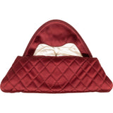 Chanel Quilted Satin Pleated Flap Clutch Bag