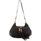 Gucci Monogram GG Canvas Indy Bar Large Hobo Handbag