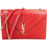 Yves Saint Laurent Grain De Poudre Leather Envelope Crossbody Bag
