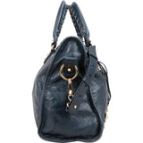 Balenciaga Navy Arena Leather Classic City Handbag
