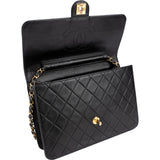 Chanel Quilted Lambskin 24K Gold Single Flap Shoulder Bag